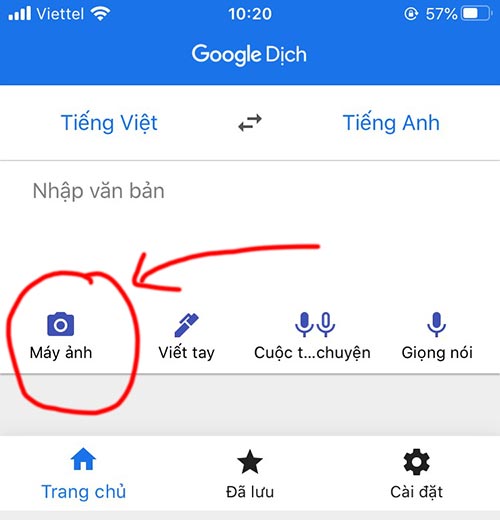 Hướng dẫn dùng camera để dịch tiếng Anh sang tiếng Việt
