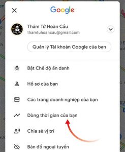 Cách xem Dòng thời gian trên Google Map Android