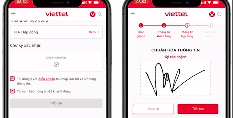 Cách chuẩn hóa thông tin thuê bao Viettel online trên App My Viettel