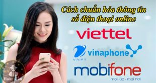 cách chuẩn hóa thông tin thuê bao Viettel, Mobifone, Vinaphone online