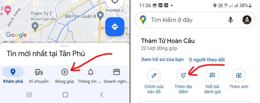 Cách tạo địa điểm trên Google Map bằng điện thoại iPhone, Android