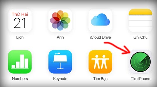 Cách tìm điện thoại iPhone bị mất qua iCloud